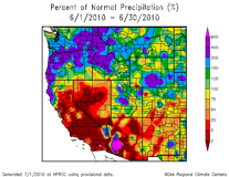 Departure from normal precipitation Departure from normal precipitation