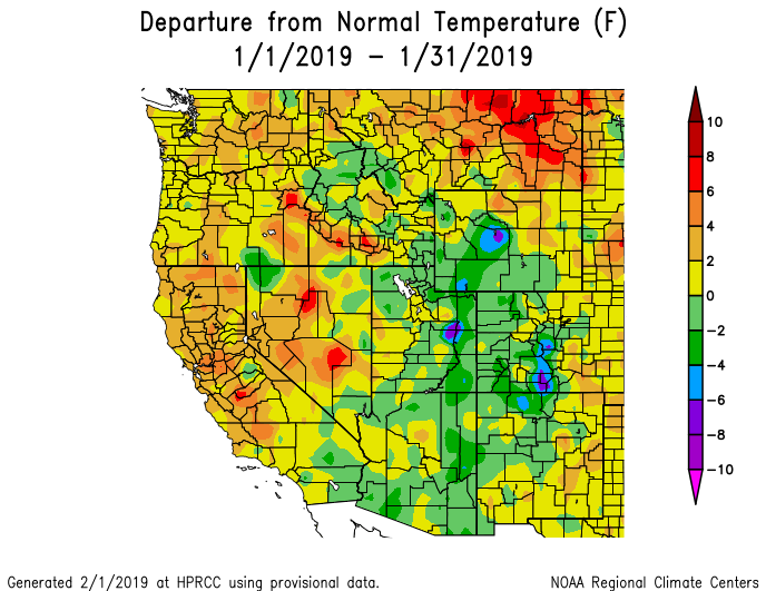 percent of normal precip