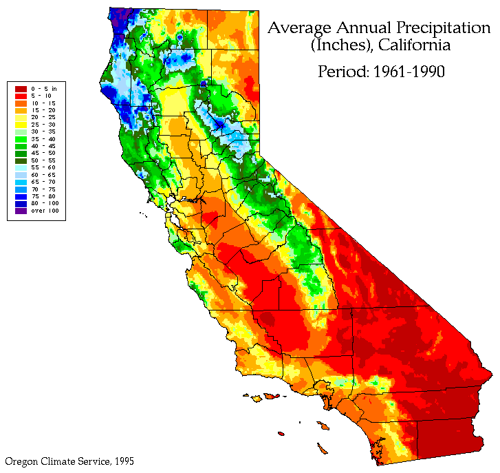 WRCC Precipitation Maps   Ca 