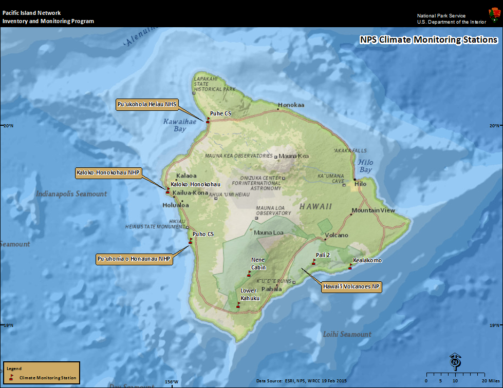 Island of Hawaii Monitoring Stations